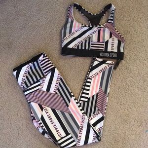 Victoria Sport workout leggings and sports bra set